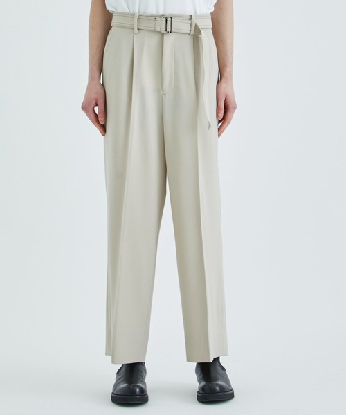 LiNoH スラックス 「LiNoH」T/W BELTED STRAIGHT SLACKS メンズ