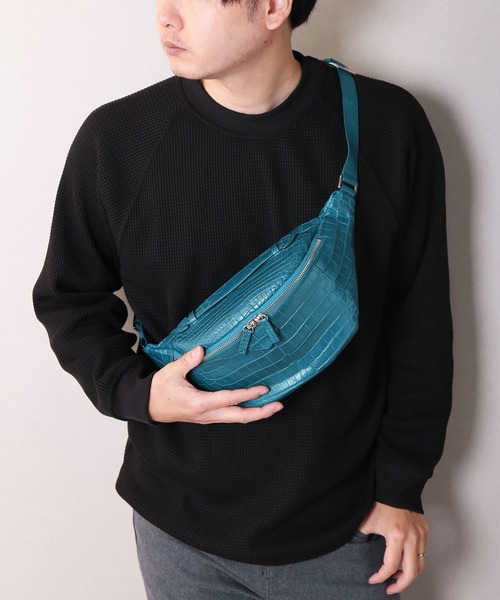 sankyo shokai（三京商会） ウエストポーチ クロコダイルレザー