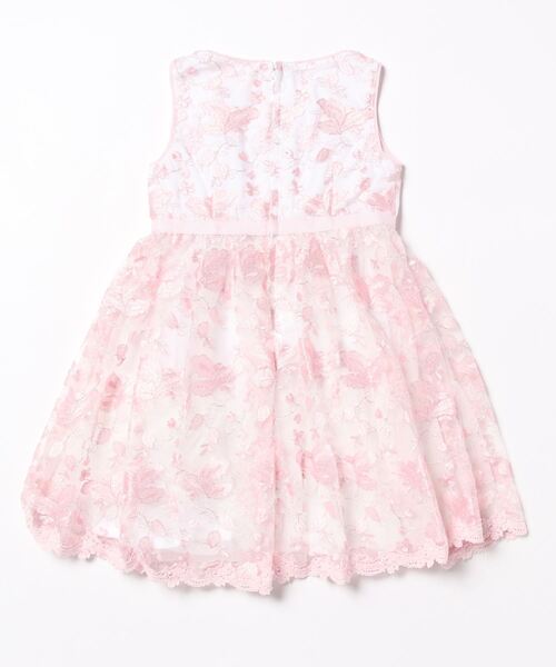 mezzo piano ワンピース 花柄刺しゅうレースワンピース キッズ 子供服