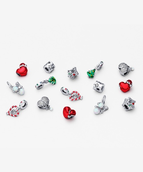 PANDORA（パンドラ） チャーム オパール スノーマン ダングル チャーム