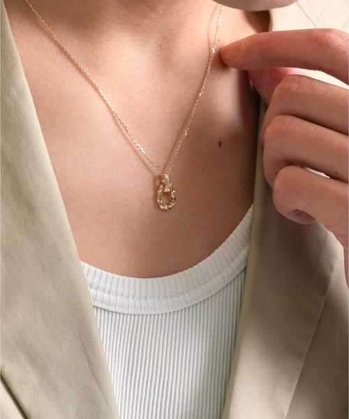 ネックレス LH Petite Modern ツイストホースシュープチネックレス/K10ゴールド メンズ レディースの画像