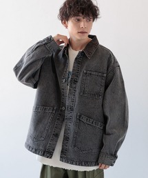 ブルゾン アウター オーバーサイズ/襟コーデュロイカバーオールジャケット「セットアップ可」 メンズ｜ZOZOTOWN Yahoo!店
