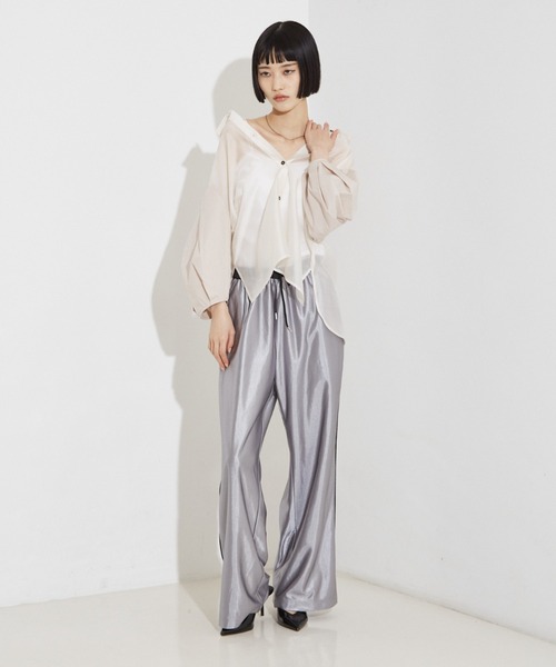 NOMINE（ノミネ） ブラウス シャツ 「セットアップ着用可」シアー