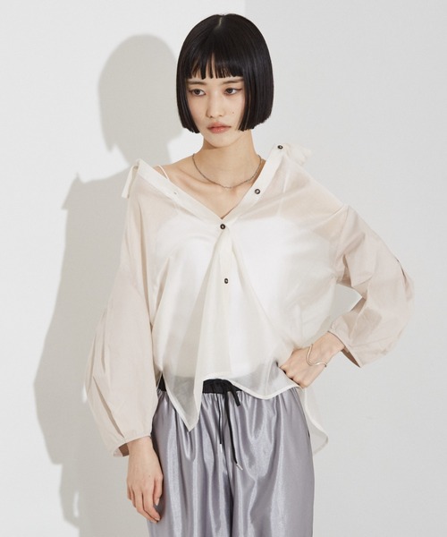 NOMINE（ノミネ） ブラウス シャツ 「セットアップ着用可」シアー
