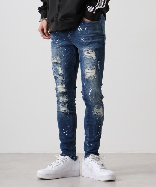EVOLUTION（エボリューション） ジーンズ Repair painting skinny