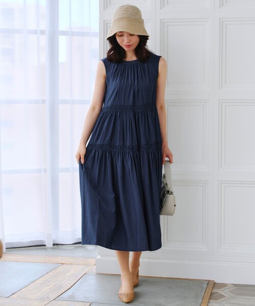 ワンピース 後ろリボンシャーリングワンピース レディース  