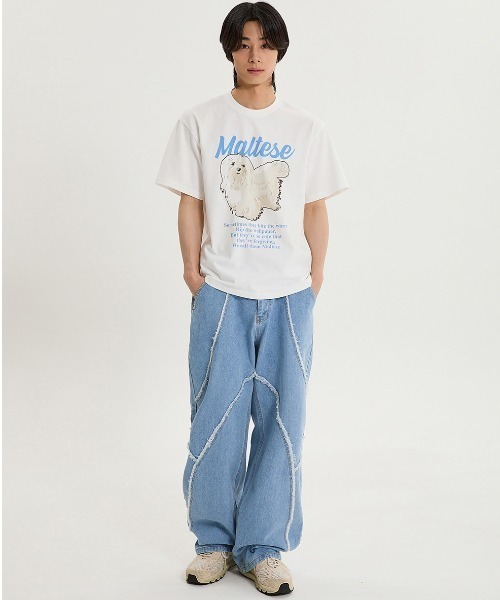 tシャツ A'GEM/9 × .kom 「WaiKei/ワイケイ」ルムイラストレーションラグランハーフスリーブTシャツ レディース メンズ A'GEM/9 × .kom 『WaiKei/ワイケイ』ルムイラストレーション