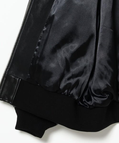 BEAMS ブルゾン アウター レザー ボマージャケット メンズ