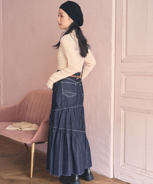 SOMETHING × FREAK'S STORE デニム スリットスカート セール】SOMETHING × FREAK'S STORE/サムシング 別注 DENIM SLIT