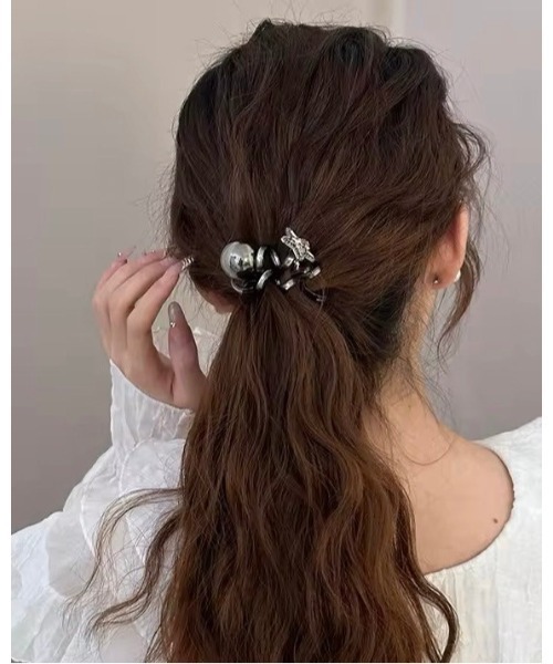 Port（ポート） ヘアゴム 「 」ワンポイント パール ＆ スター