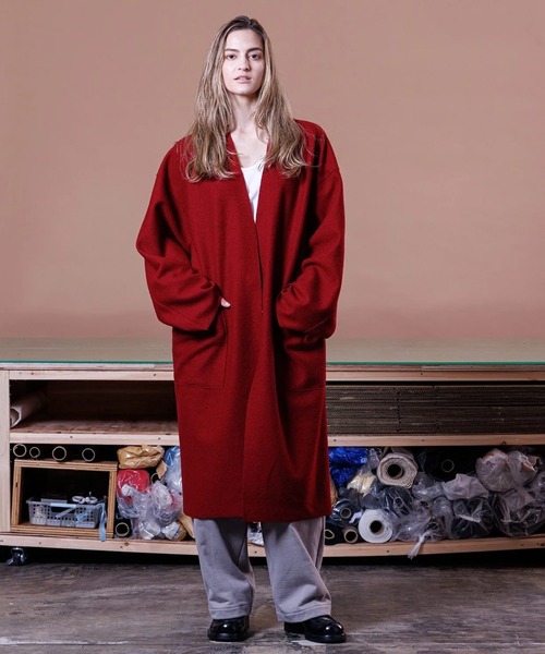 voaaov ジャケット　カーディガン VOAAOV カーディガン 「VOAAOV」COMPRESSED WOOL Long Cardigan