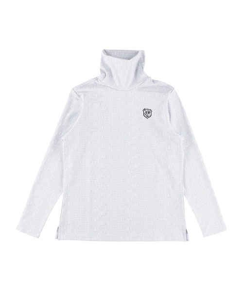 tシャツ WOMENS ロゴプリント 長袖モックネック レディース_1