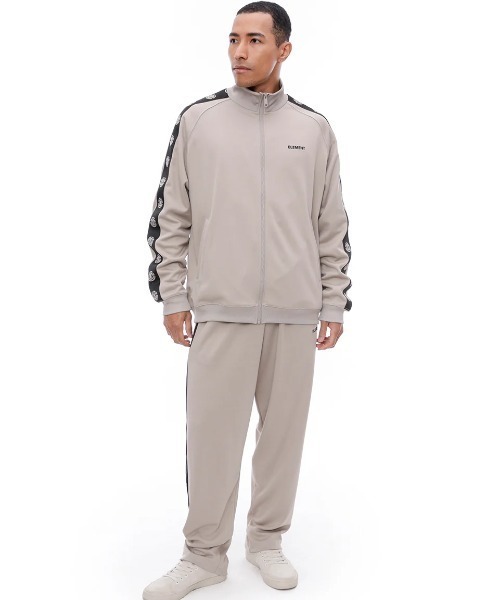 極美品/XL相当 パーリーゲイツ　トラックジャケット　ナイロン　ストライプ　ロゴ ELEMENT ナイロンジャケット メンズ TRACK LIST JACKET