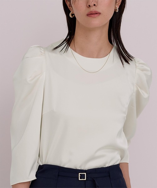 ur's tシャツ サテンタックスリーブプルオーバー レディース