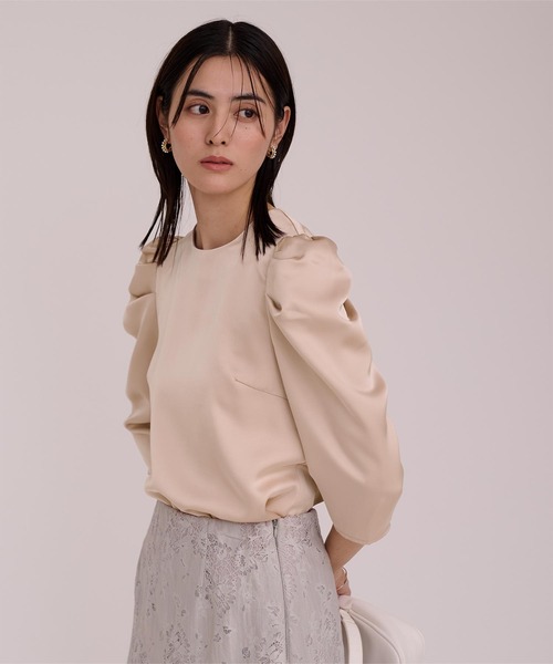 ダックスリーブプルオーバー ur's tシャツ サテンタックスリーブプルオーバー レディース