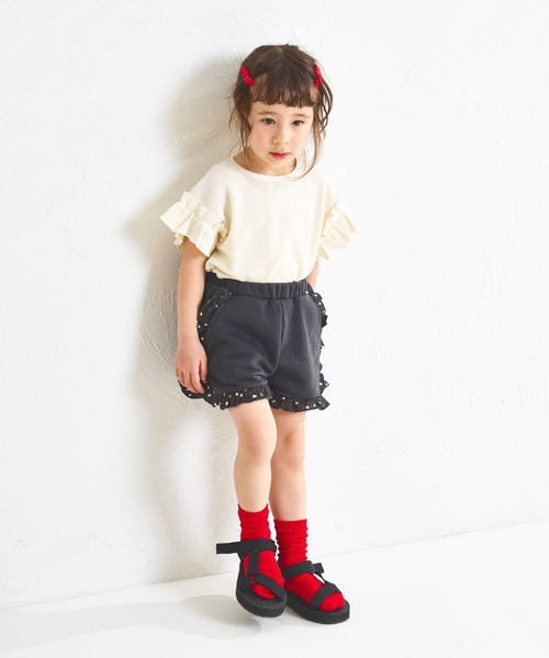 Eric Ernanuel ショートパンツ　子供用サイズM 黒【新品】 親子お揃い撥水ワッシャーナイロンショートパンツ キッズ メール便可