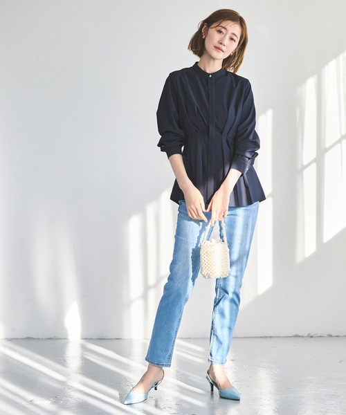 RUIRUE BOUTIQUE ブラウス シャツ 洗える ストレッチ