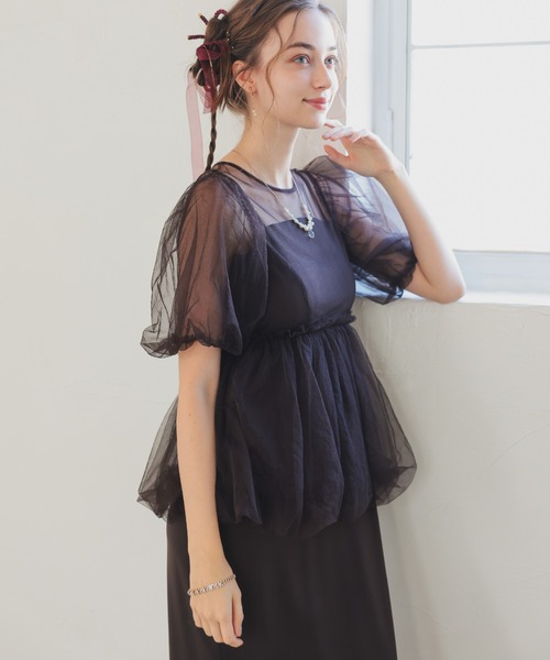 Dorry Doll ドレス バルーンチュールレイヤードドレス