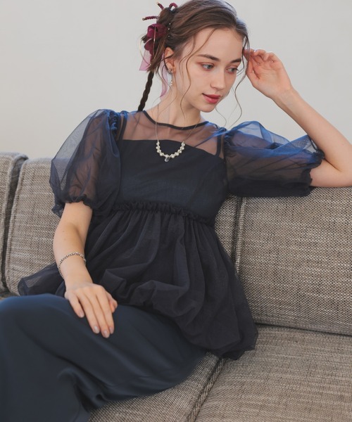 Dorry Doll ドレス バルーンチュールレイヤードドレス