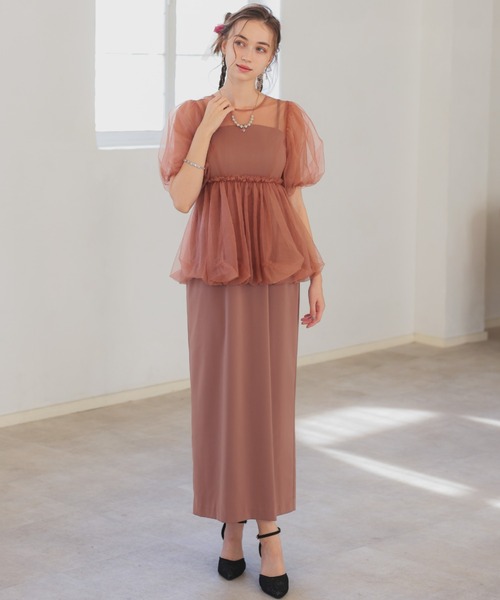 【新品】結婚式 お呼ばれDorry Doll バルーンチュールレイヤードドレス バルーンチュールレイヤードドレス（ドレス）｜Dorry Doll