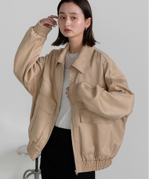 ad thie（アドティエ） カバーオール ビッグポケット ツイルジップ