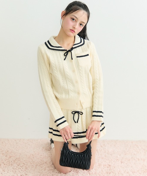セットアップ TITTY＆CO. セットアップ ダブルラインセーラーニット
