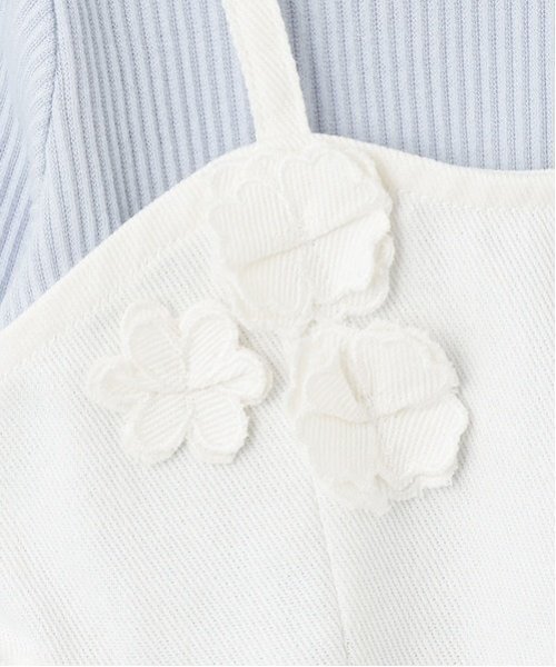 petit main tシャツ 「リンク」花ビスチェ長Tセット(キッズ) キッズ