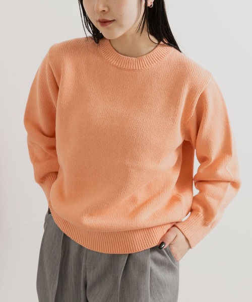 ニット セーター 米富繊維　WASHI COTTON KNIT PULLOVER レディース