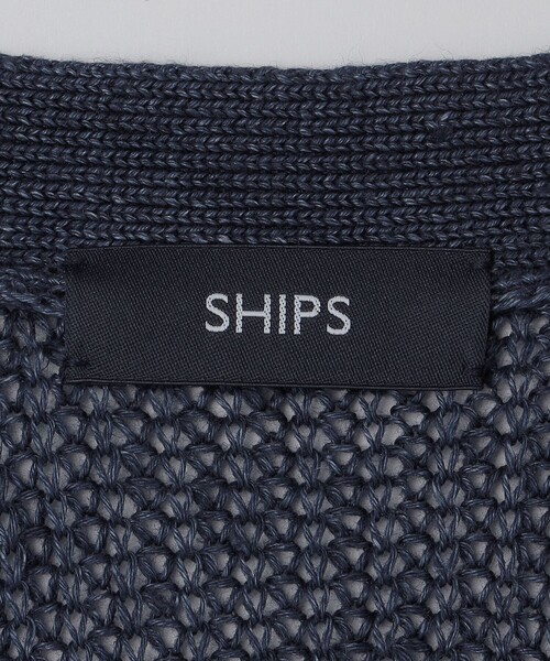 SHIPS カーディガン SHIPS: サンフェード リネン Vネック メンズ