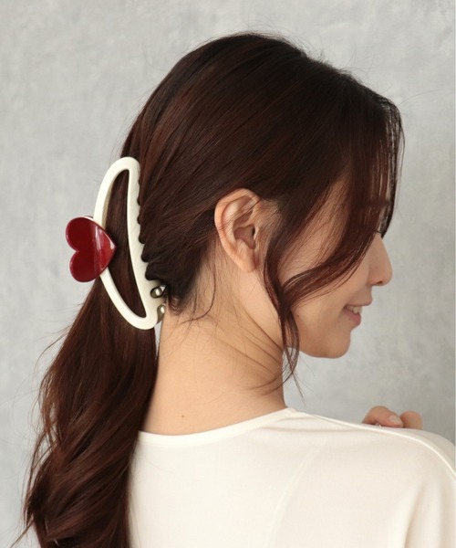 Three Four Time（スリーフォータイム） ヘアクリップ ハートアクリル