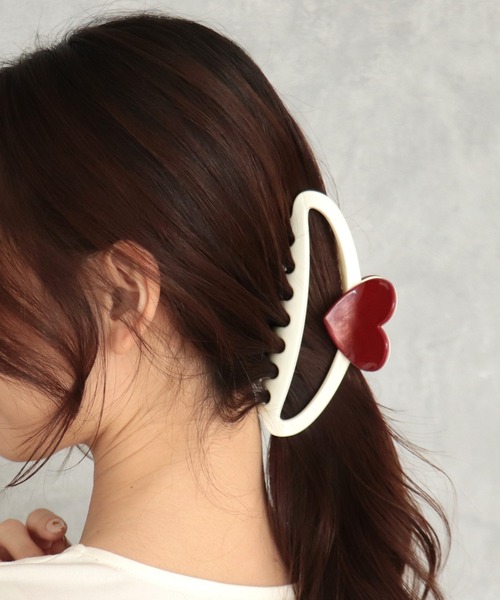 Three Four Time（スリーフォータイム） ヘアクリップ ハートアクリル