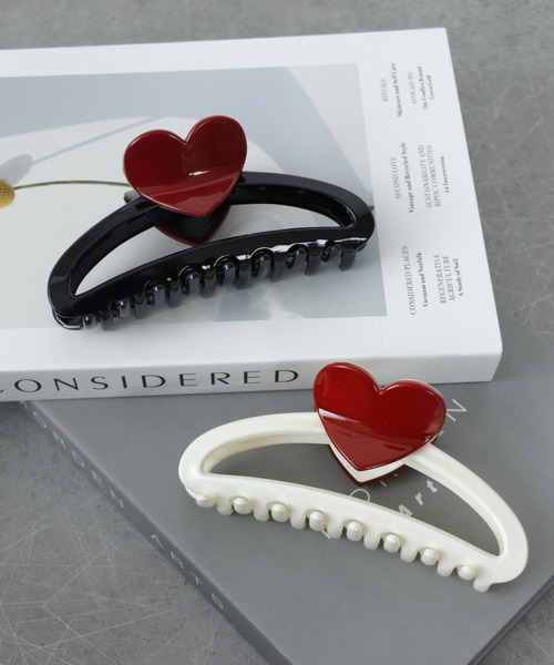 Three Four Time（スリーフォータイム） ヘアクリップ ハートアクリル