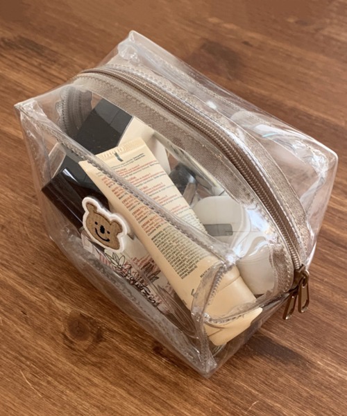 Pochi Pouch ポーチ Pouch/ワンポイント チャーム付き クリア