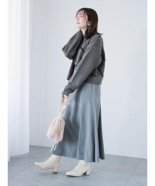 「Te chichi TERRASSE」 長袖ニット F チャコールグレー レディース_画像3