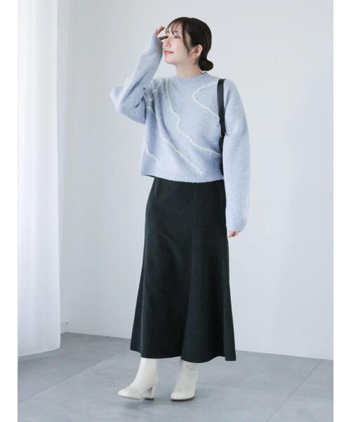 「Te chichi TERRASSE」 長袖ニット F チャコールグレー レディース_画像5