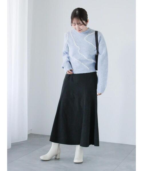 「Te chichi TERRASSE」 長袖ニット F チャコールグレー レディース_画像6