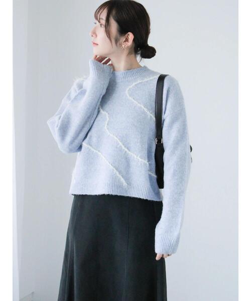 「Te chichi TERRASSE」 長袖ニット F チャコールグレー レディース_画像8