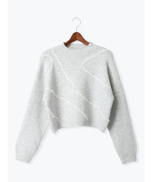 「Te chichi TERRASSE」 長袖ニット F チャコールグレー レディース_画像9