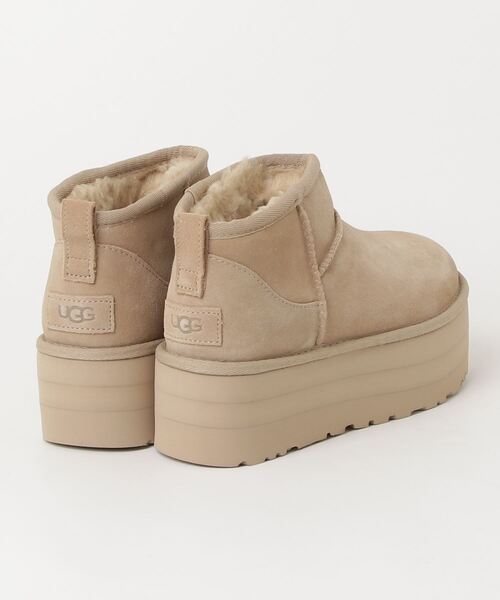 UGG ムートンブーツ ベージュ プラットフォームスリッパ 23cm UGG ムートンブーツ ベージュ プラットフォームスリッパ 23cm