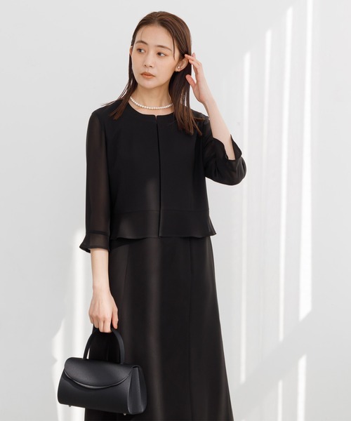 ワンピース 卒業式 「喪服」「洗える」WEB限定 ブラックフォーマルワンピースの画像