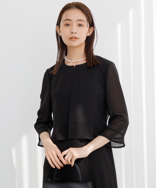 ワンピース 卒業式 「喪服」「洗える」WEB限定 ブラックフォーマルワンピースの画像