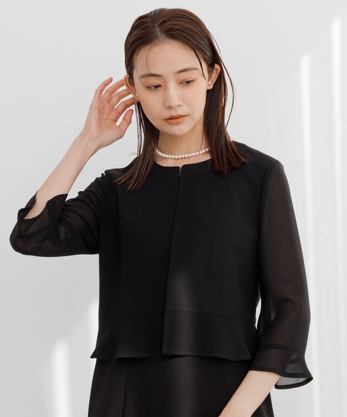 ワンピース 卒業式 「喪服」「洗える」WEB限定 ブラックフォーマルワンピースの画像