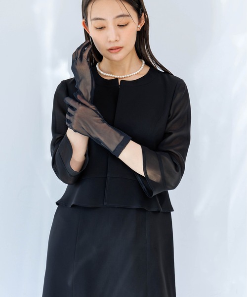 ワンピース 卒業式 「喪服」「洗える」WEB限定 ブラックフォーマルワンピースの画像