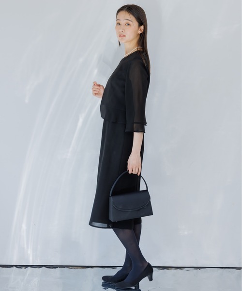 ワンピース 卒業式 「喪服」「洗える」WEB限定 ブラックフォーマルワンピースの画像