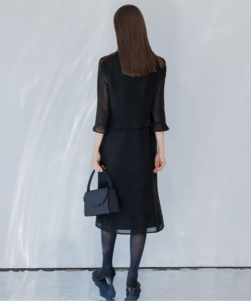 ワンピース 卒業式 「喪服」「洗える」WEB限定 ブラックフォーマルワンピースの画像