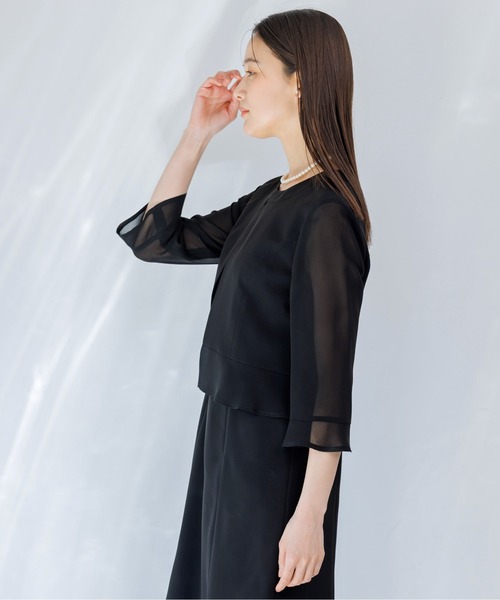 ワンピース 卒業式 「喪服」「洗える」WEB限定 ブラックフォーマルワンピースの画像
