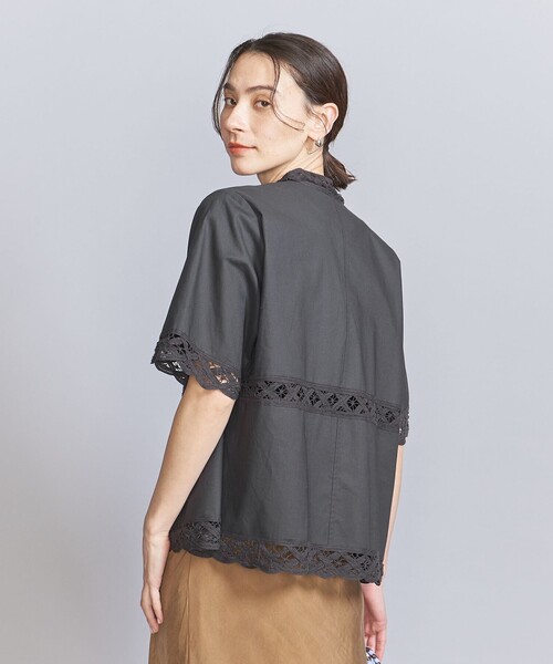 「BEAUTY&YOUTH UNITED ARROWS」 半袖ブラウス FREE ナチュラル レディース BEAUTY＆YOUTH UNITED ARROWS ブラウス シャツ バテンレース