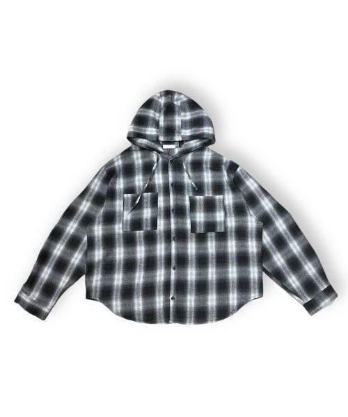 【Chikashitsu +】tartan check hooded shirt 受注制【Chikashitsu +】tartan check hooded shirt (3color