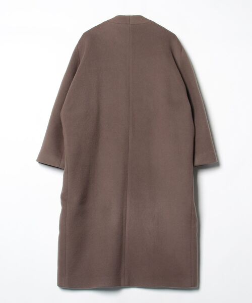 「MINITZ」 MINITZ OVER ノーカラーコート - ブラウン レディース_画像2