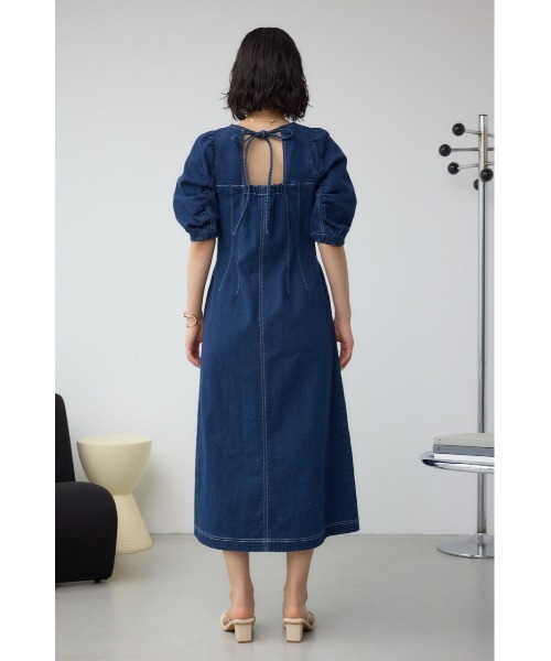 MOUSSY デニムワンピ AZUL BY MOUSSY ワンピース フロントジップ半袖デニムワンピース